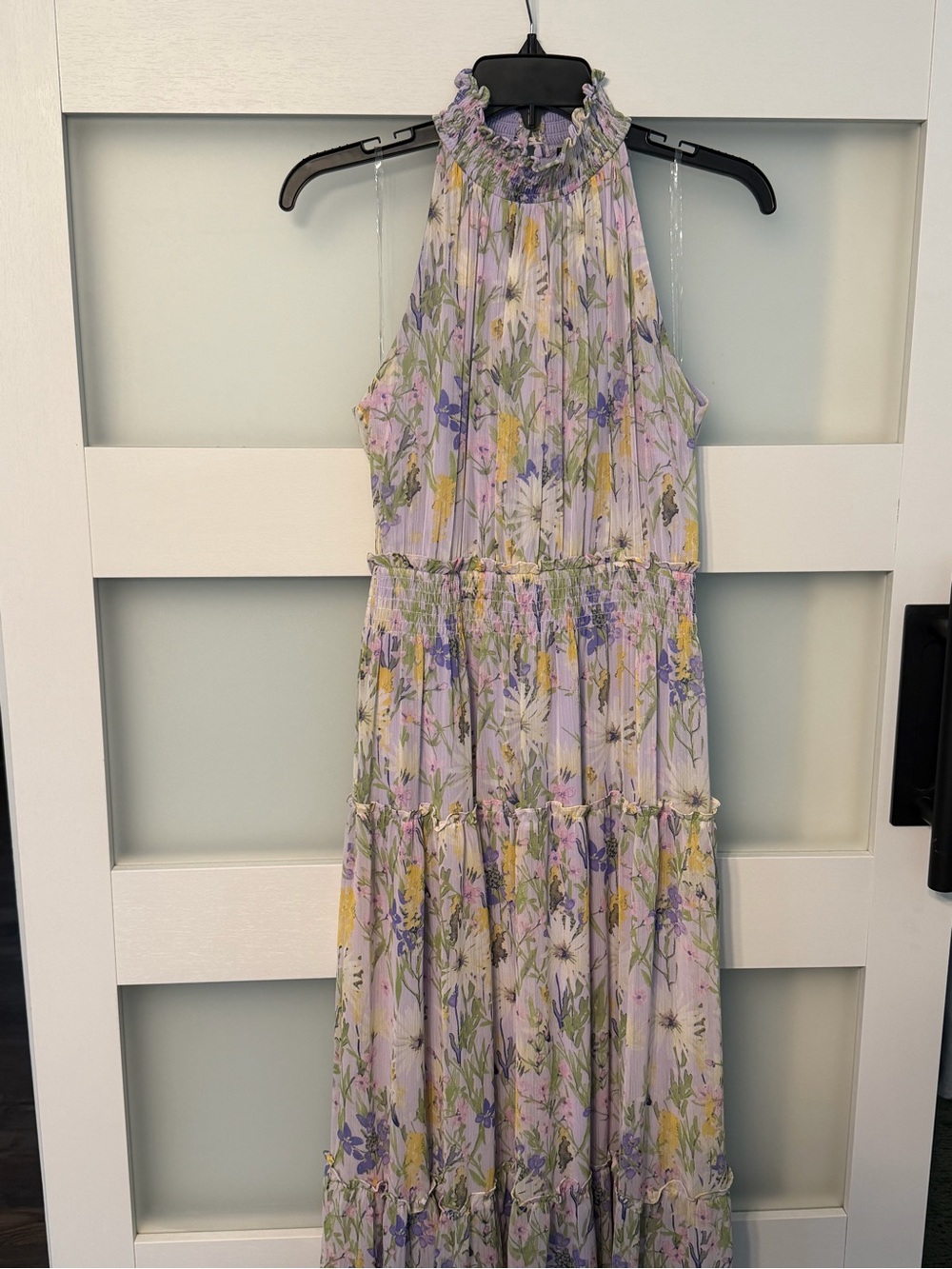 Taylor Pastel Floral Halter Maxi Dress